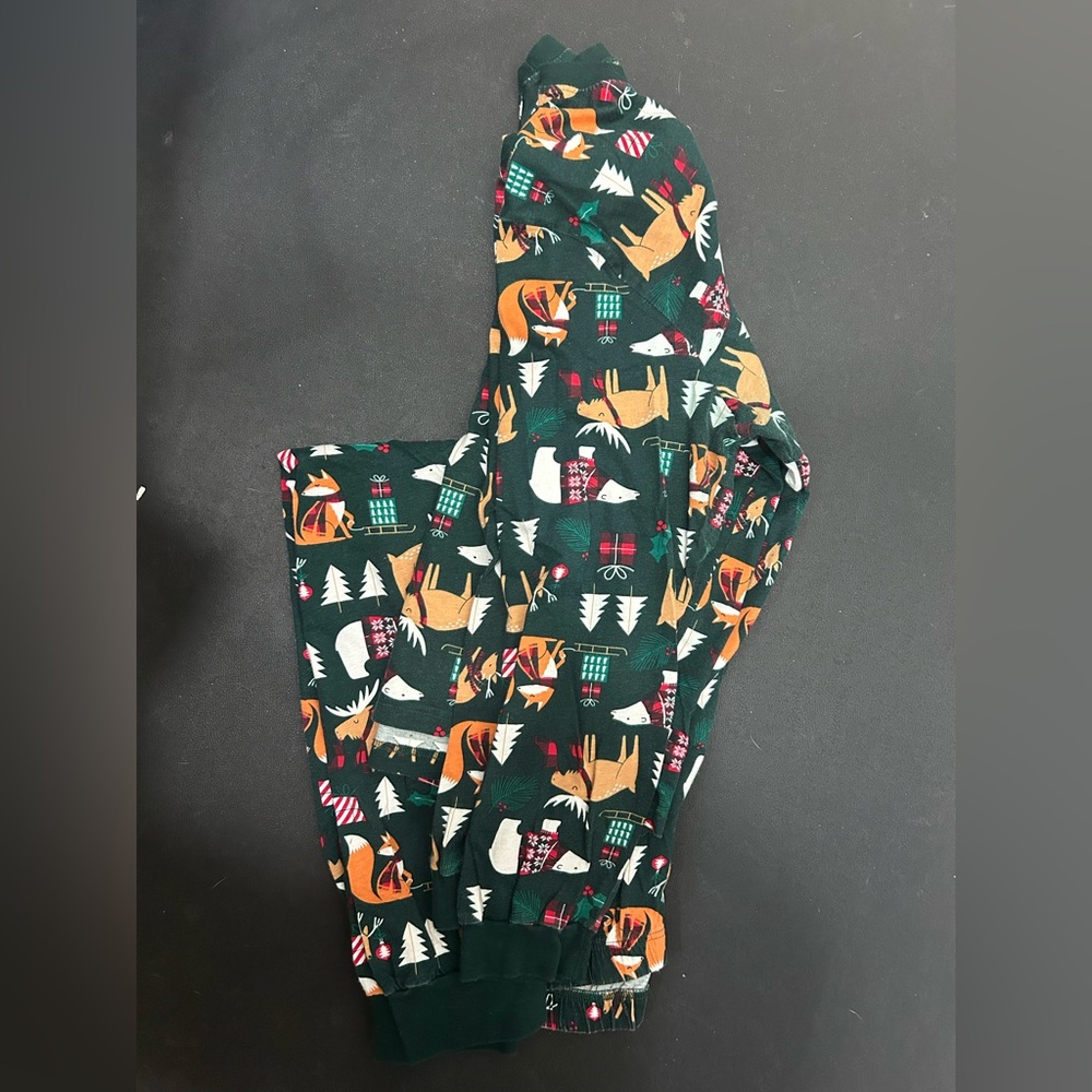 The Children’s Place Pajamas Size XL Green‎ Fox & Reindeer Women’s Pajama Set